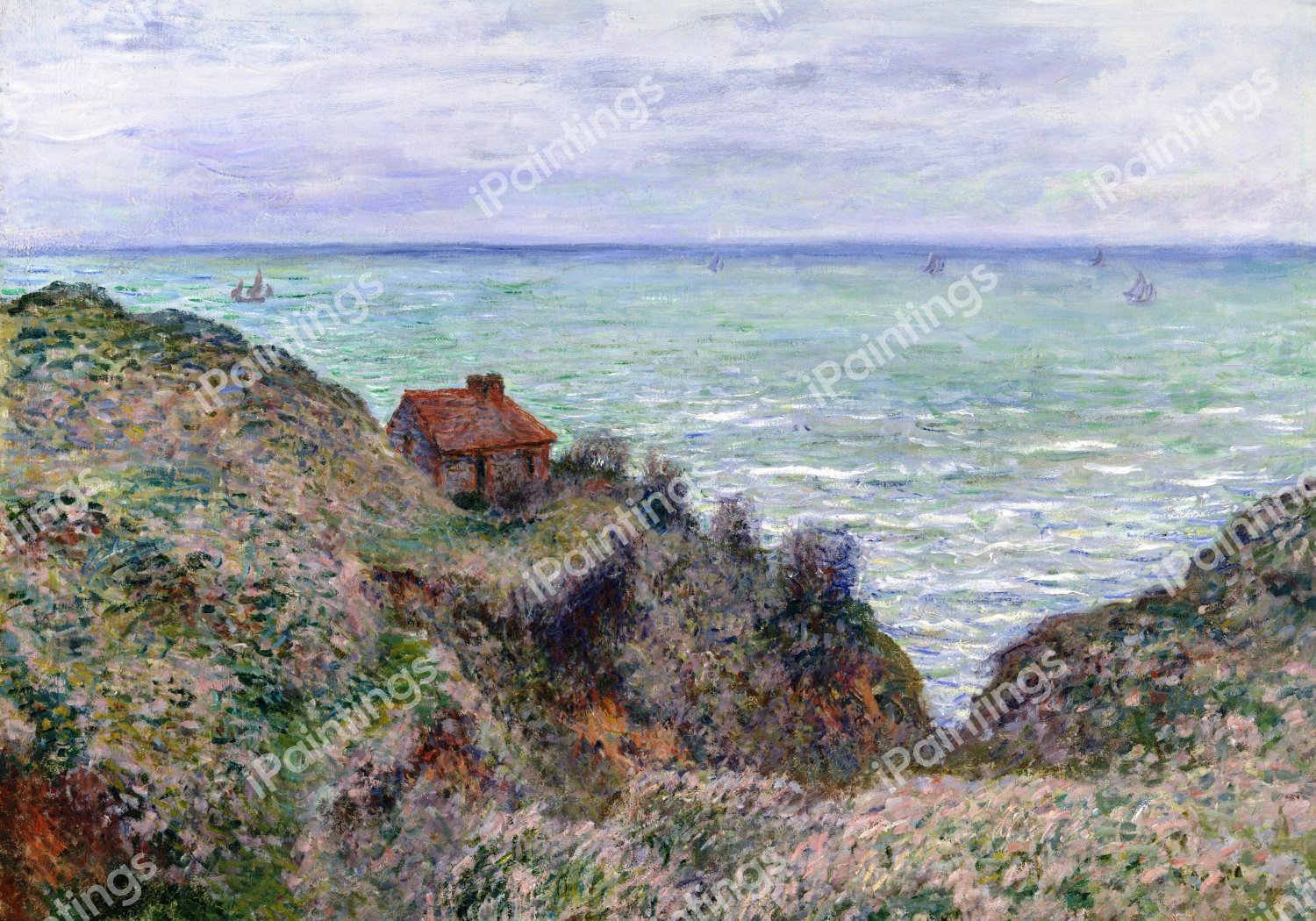 Cabin of the Customs Watch. The painting by Claude Monet