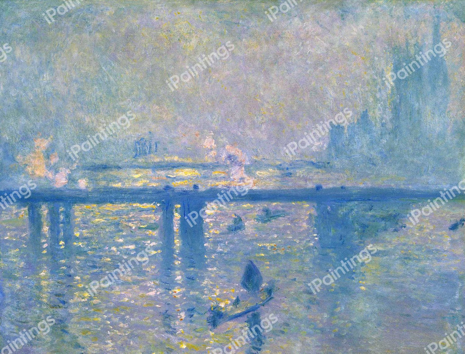Charing Cross Bridge. The painting by Claude Monet