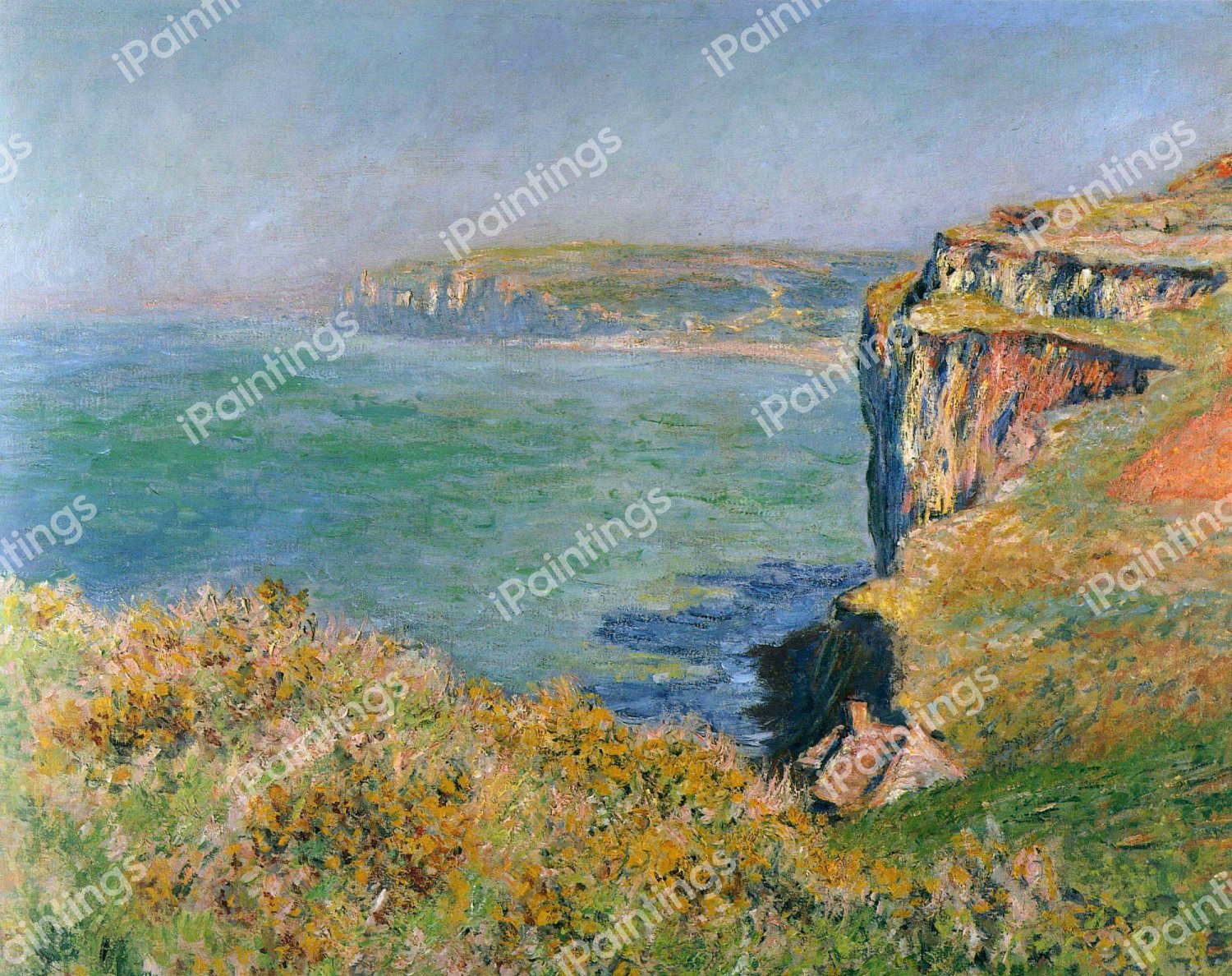 Cliff at Grainval. The painting by Claude Monet