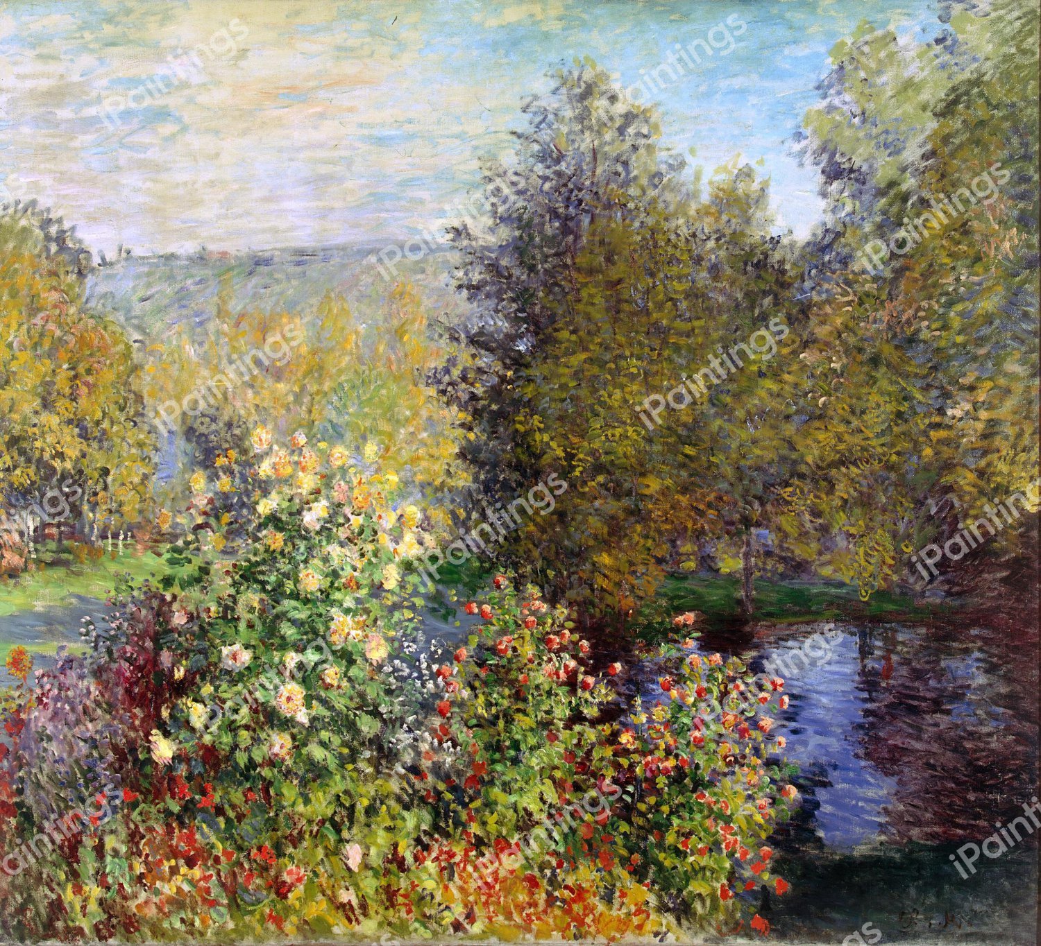Corner of the Garden at Montgeron. The painting by Claude Monet