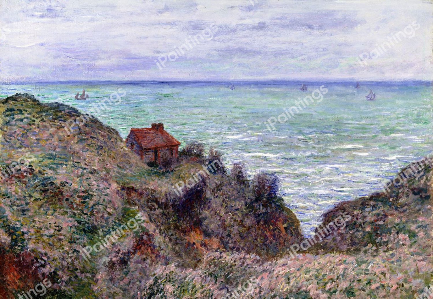 Customs House. The painting by Claude Monet