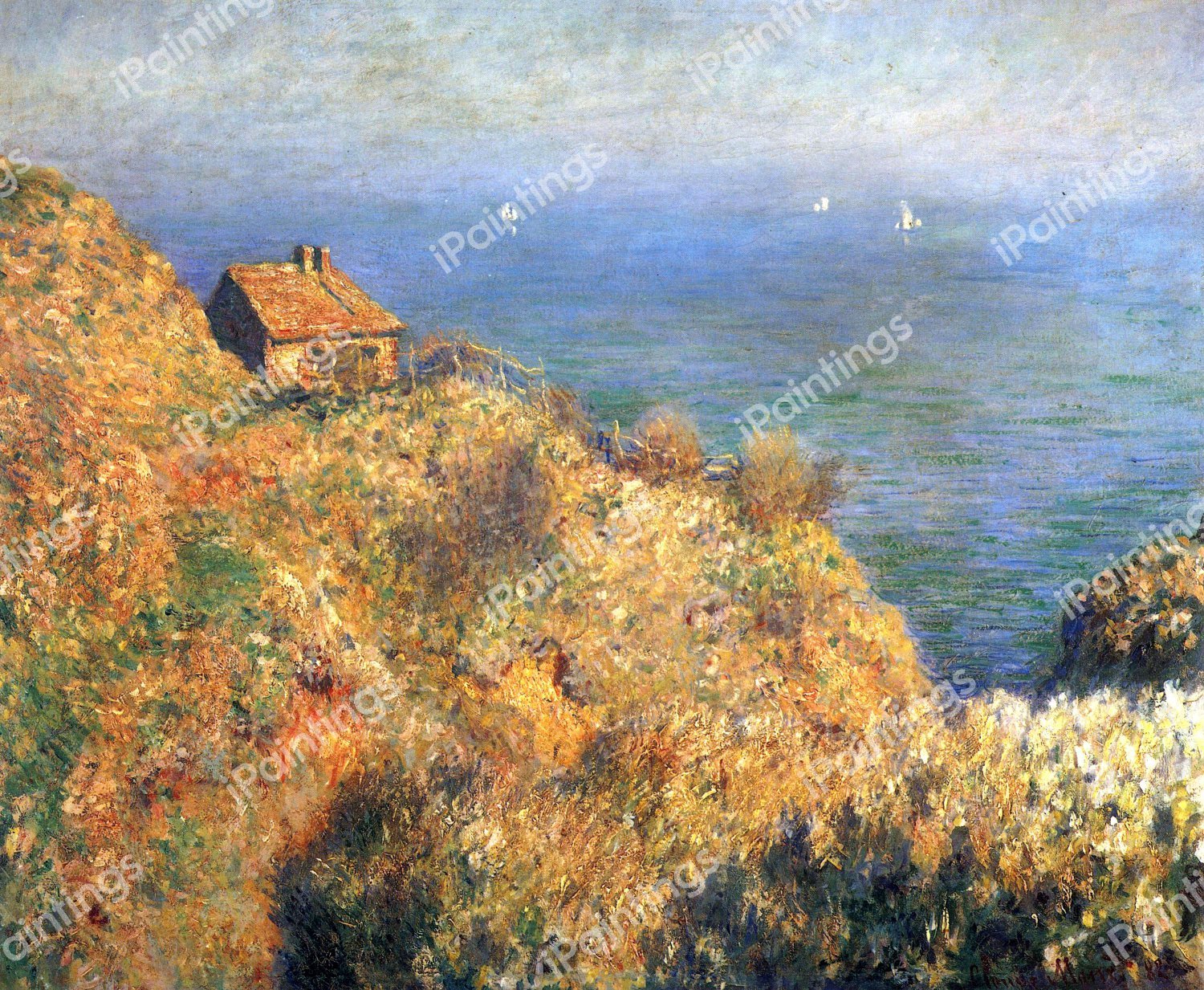 Fisherman's House at Varengeville. The painting by Claude Monet