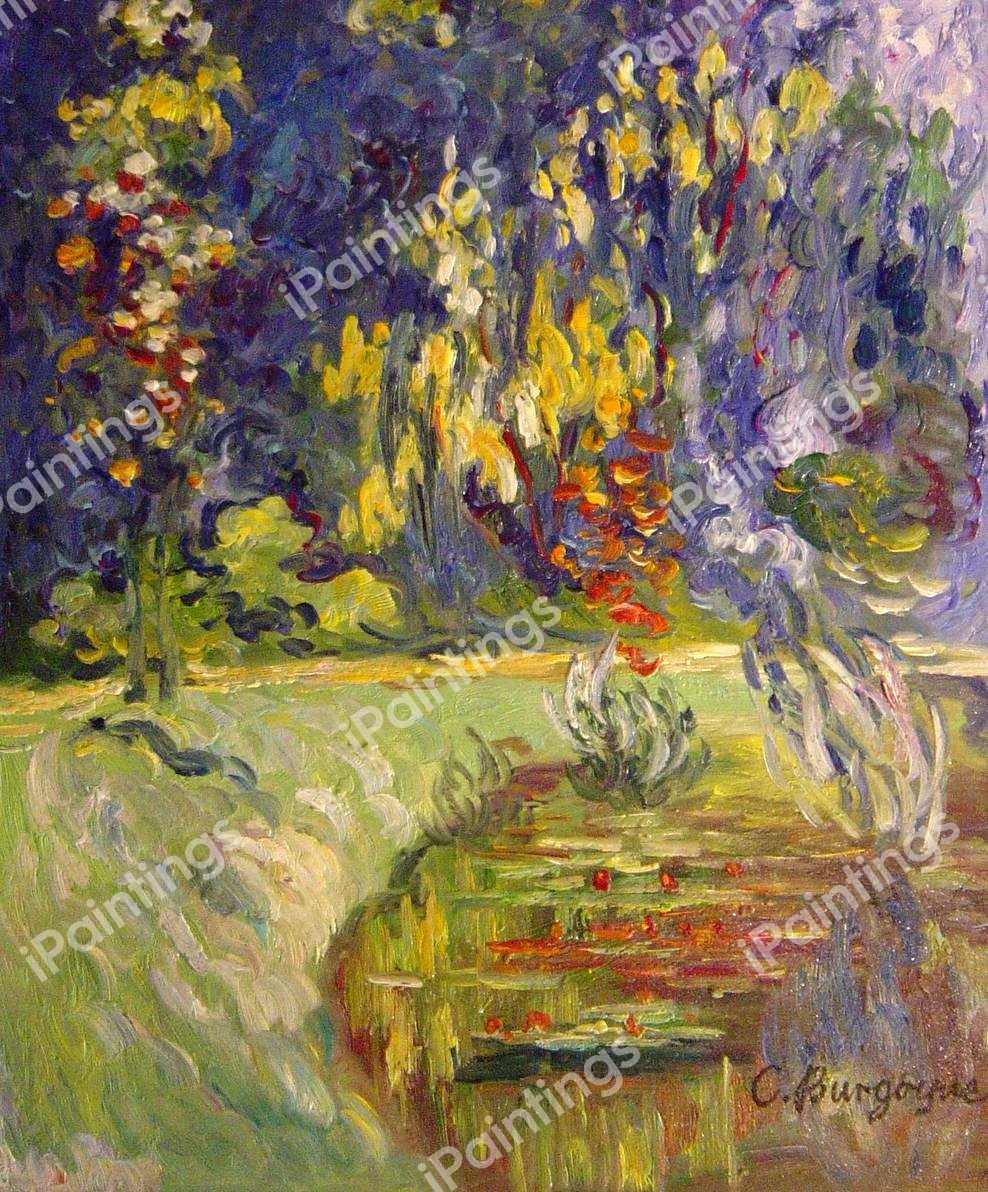 Garden Of Giverny. The painting by Claude Monet
