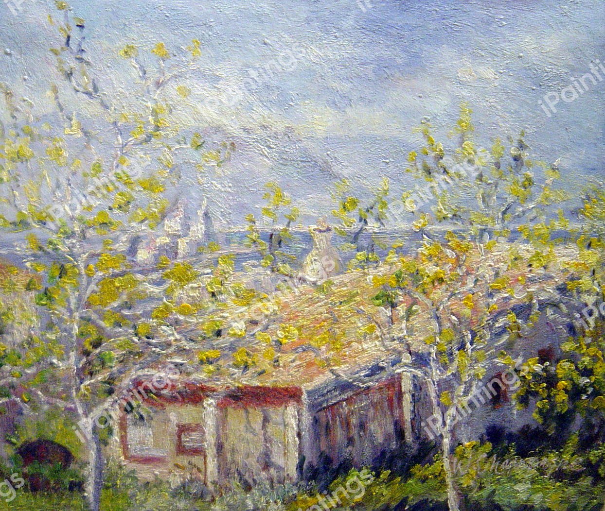 Gardener&#39s House At Antibes. The painting by Claude Monet