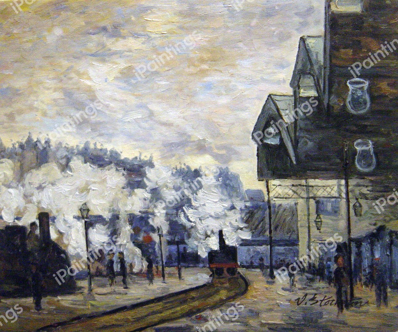 Gare St. Lazare, The Western Docks. The painting by Claude Monet