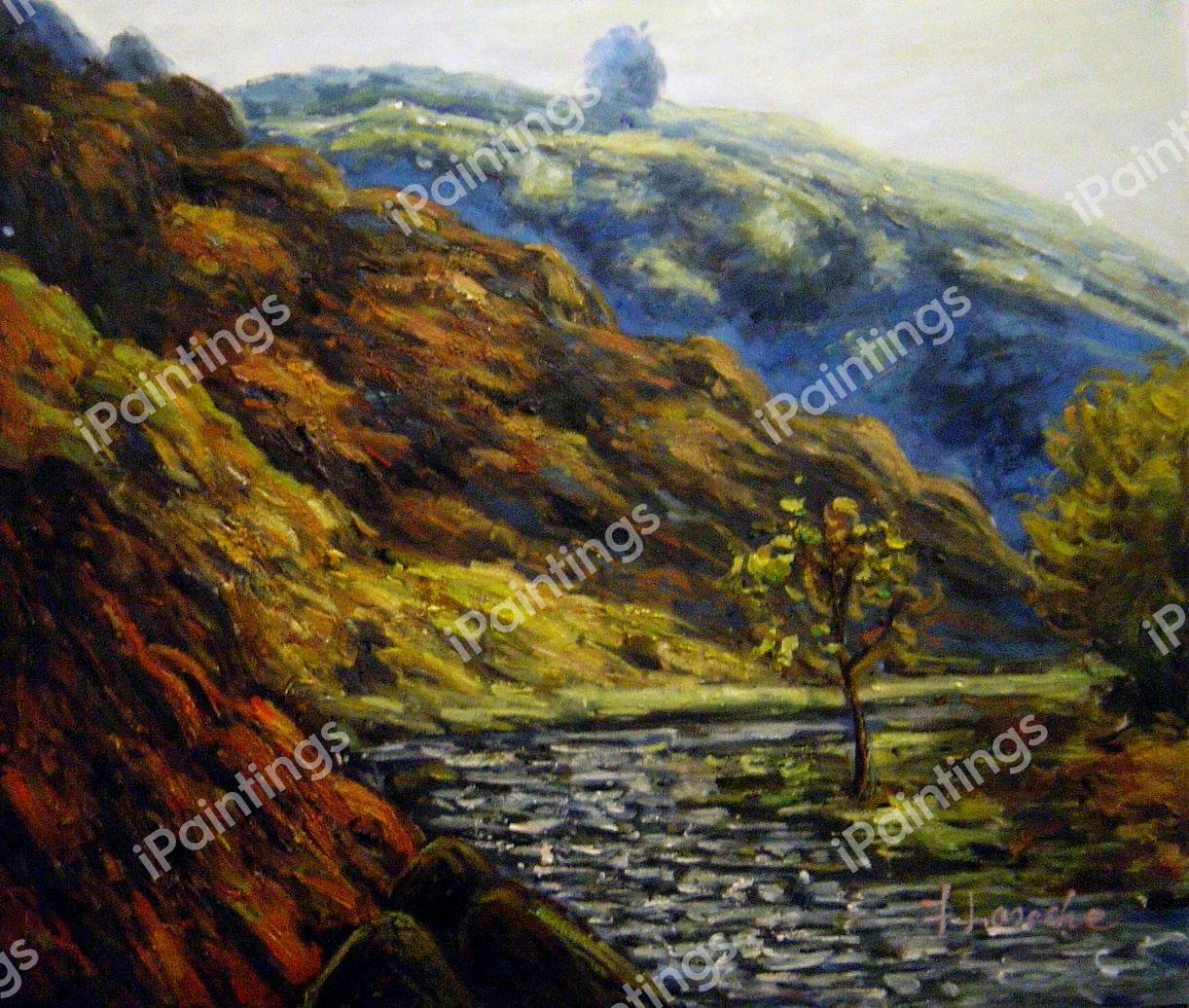 Gorge Of The Petite Creuse. The painting by Claude Monet