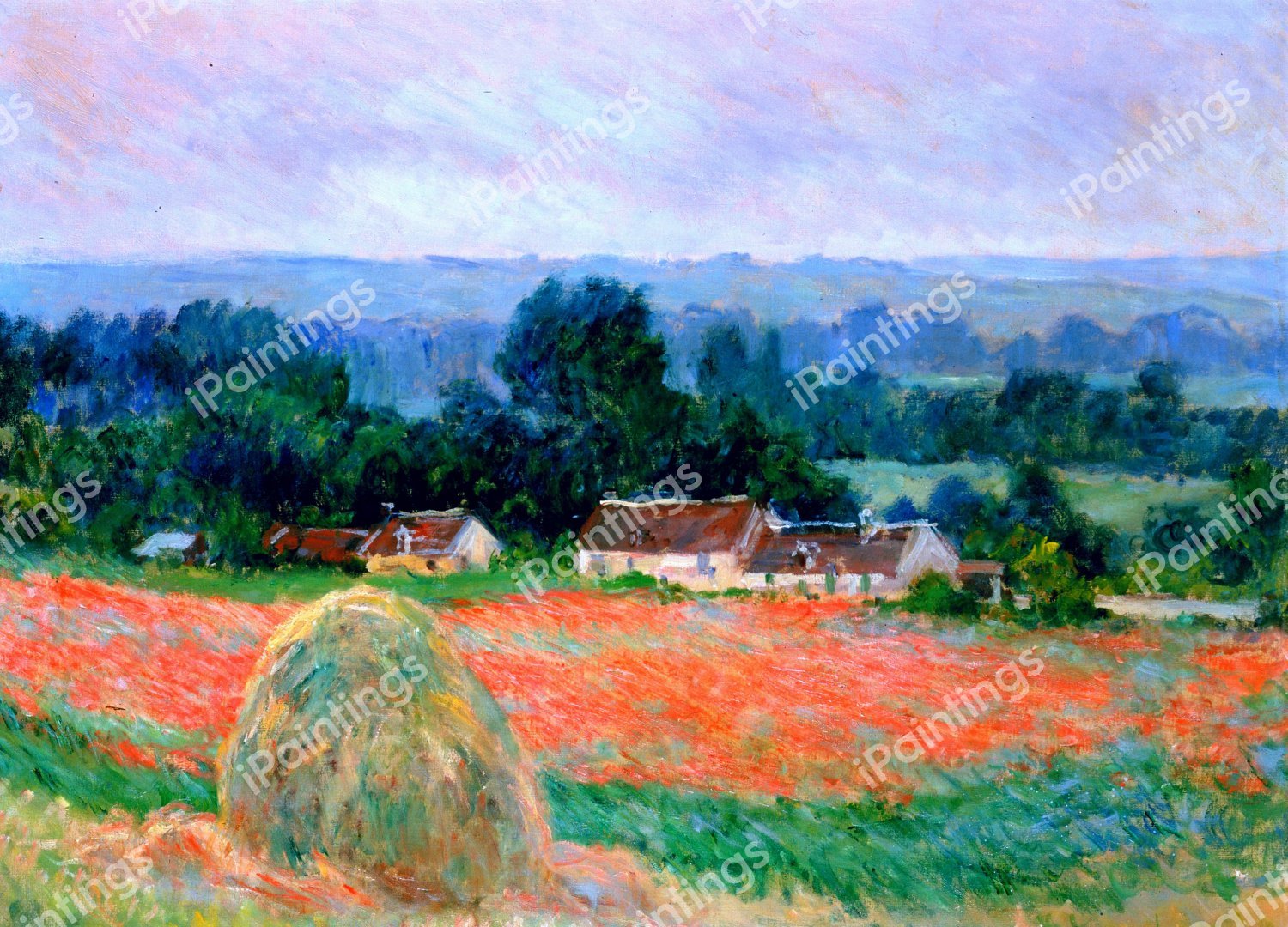 Haystack at Giverny. The painting by Claude Monet