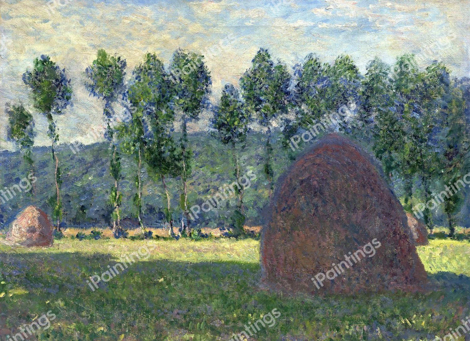 Haystacks at Giverny II. The painting by Claude Monet