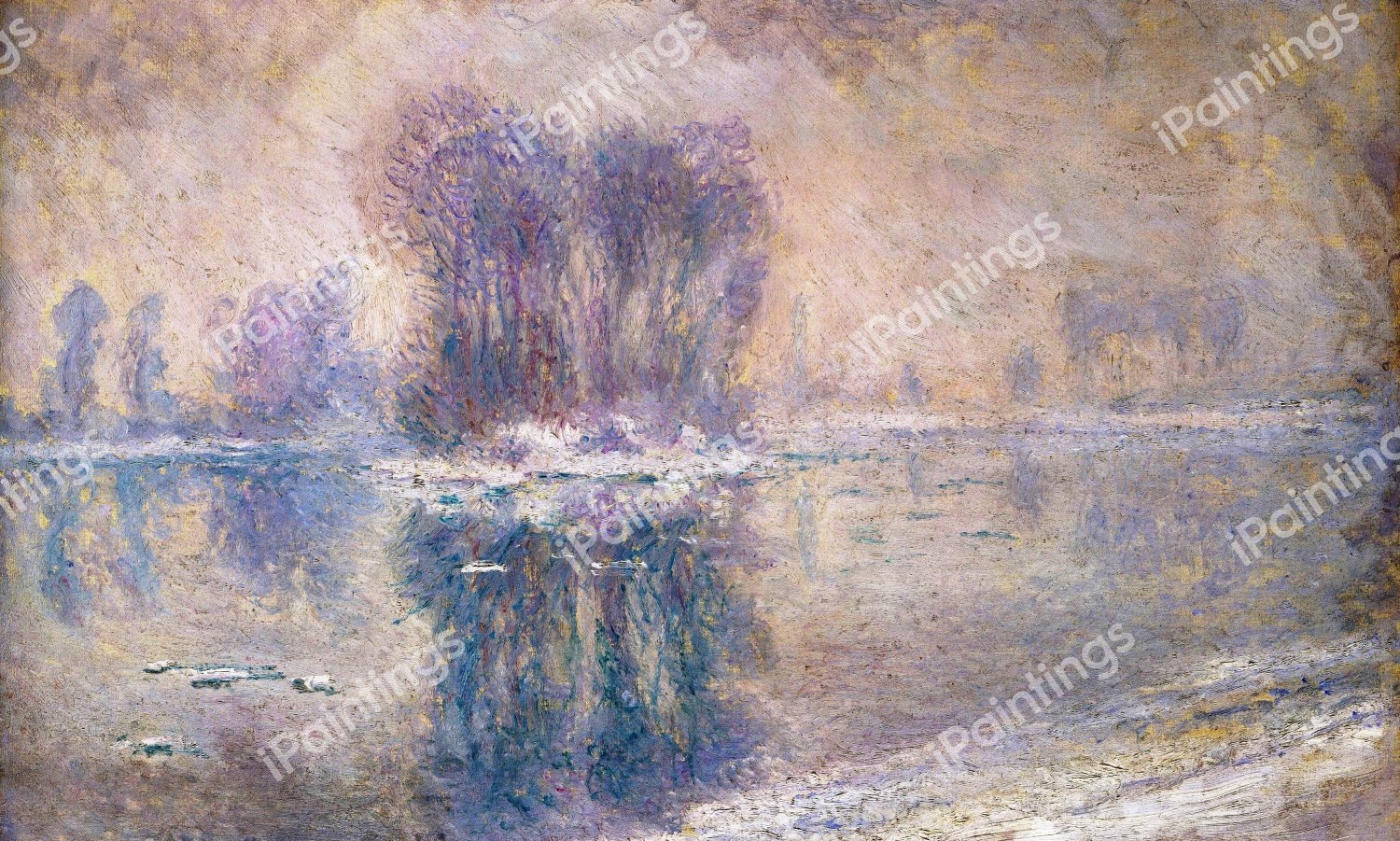 Ice Floes. The painting by Claude Monet