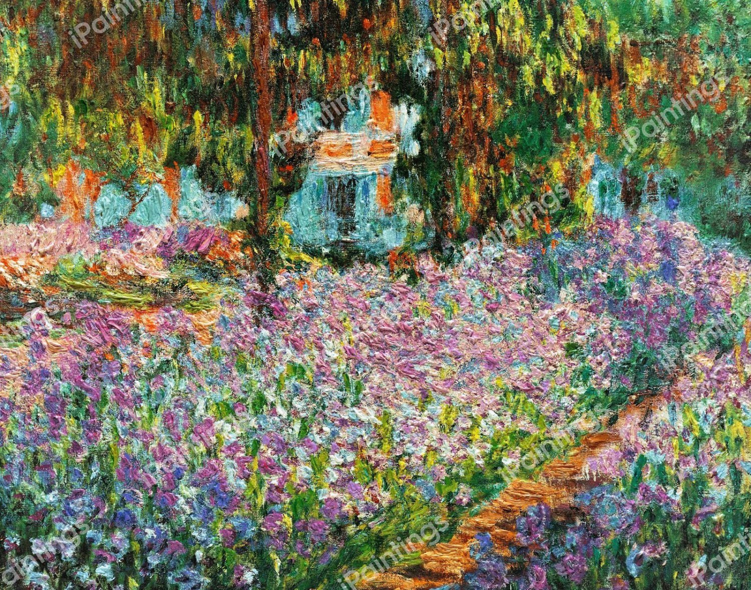 Irises in Monet's Garden II. The painting by Claude Monet