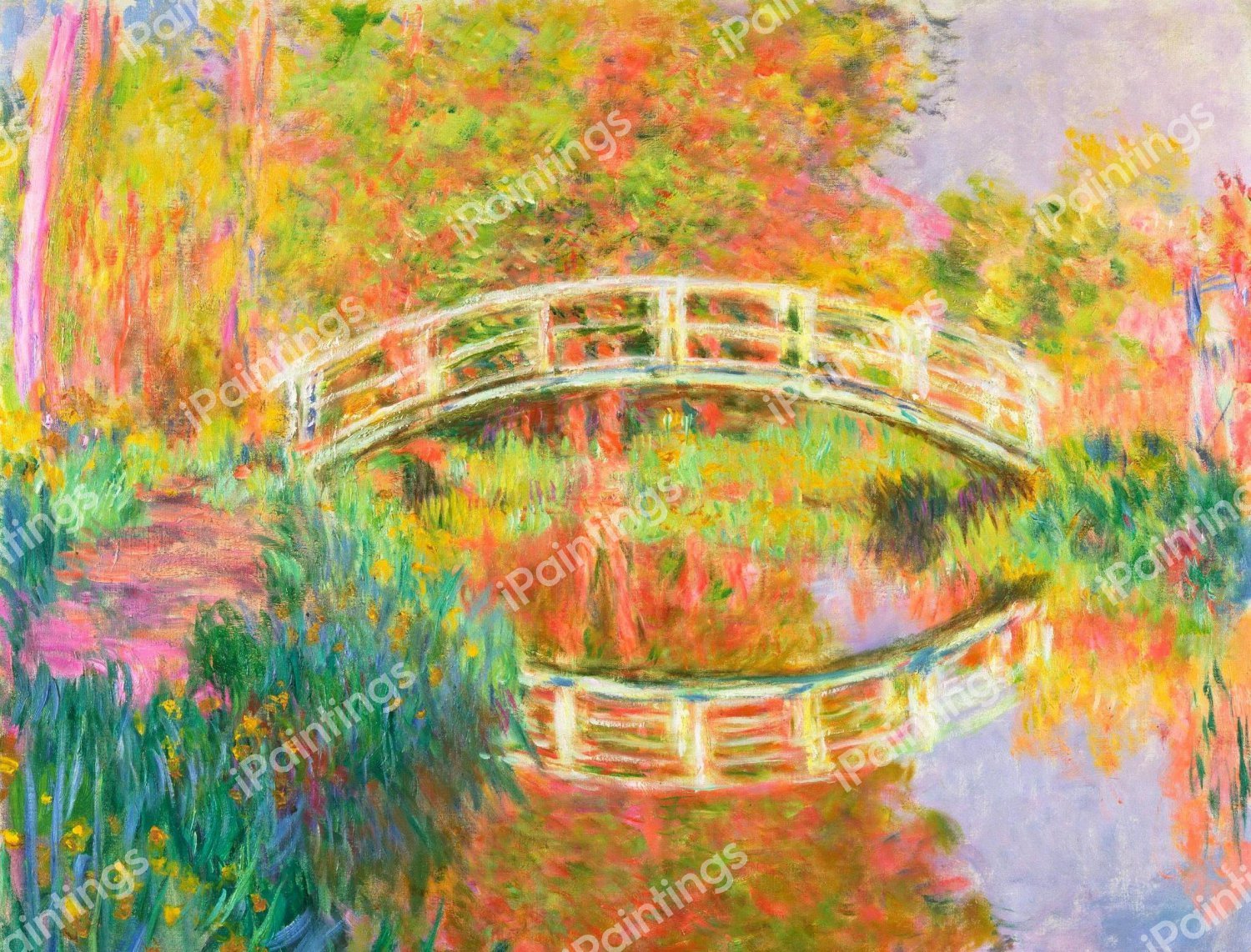 Japanese Bridge at Giverny. The painting by Claude Monet