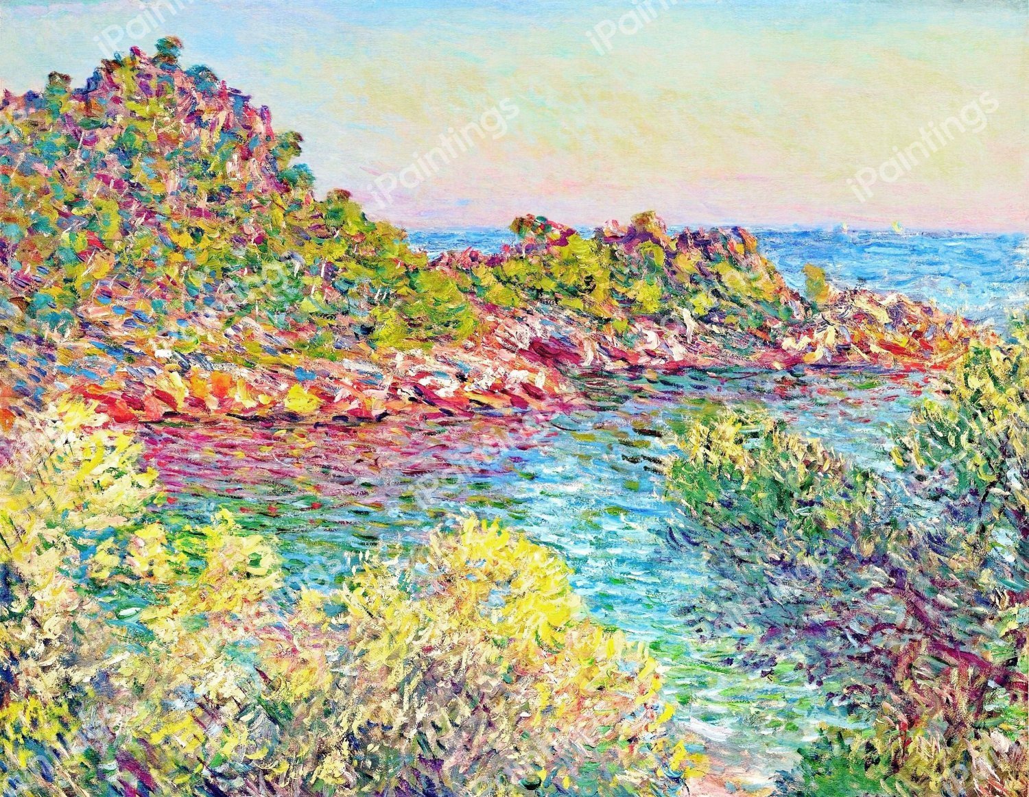 Landscape near Montecarlo. The painting by Claude Monet