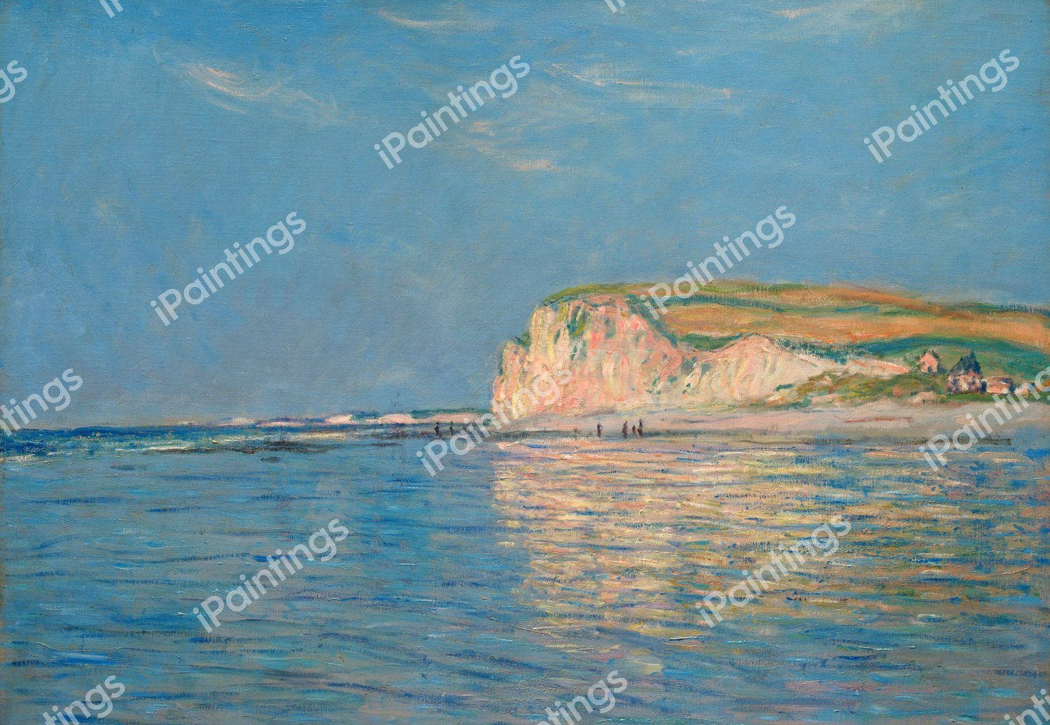 Low Tide at Pourville 2. The painting by Claude Monet