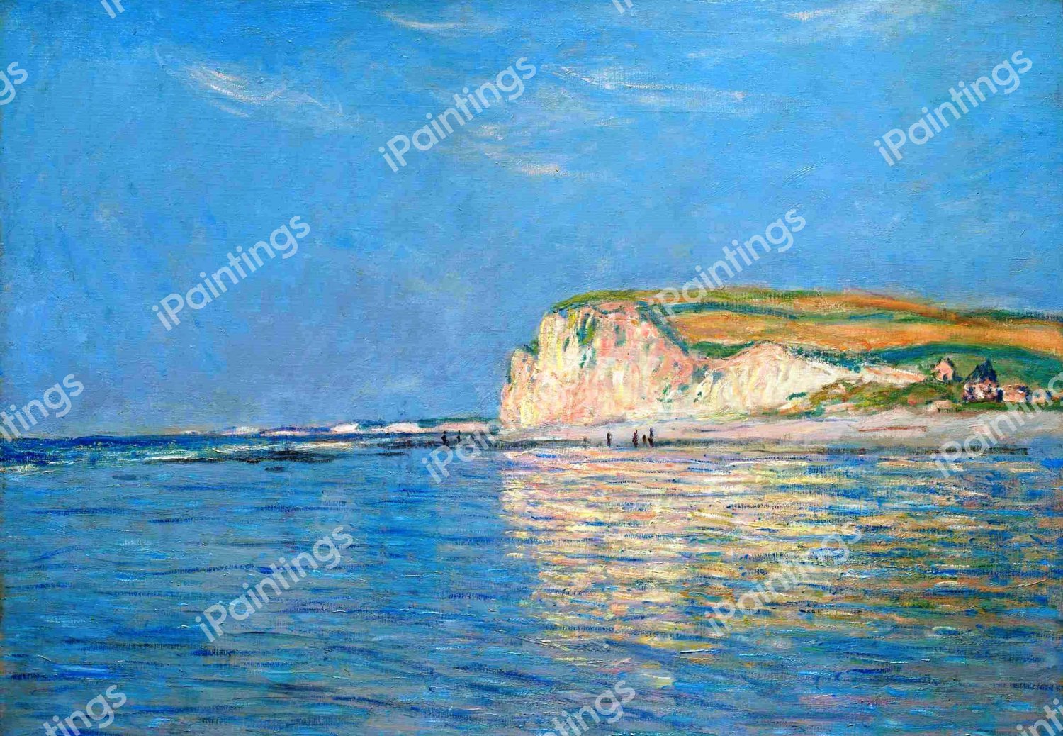 Low Tide at Pourville. The painting by Claude Monet