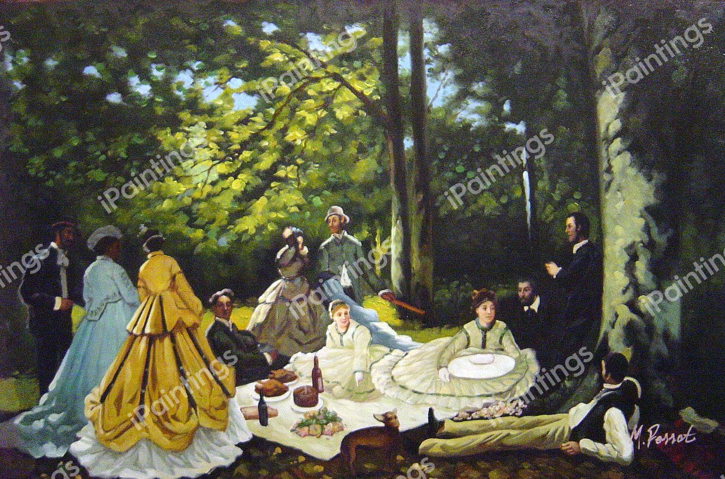 Luncheon On The Grass. The painting by Claude Monet