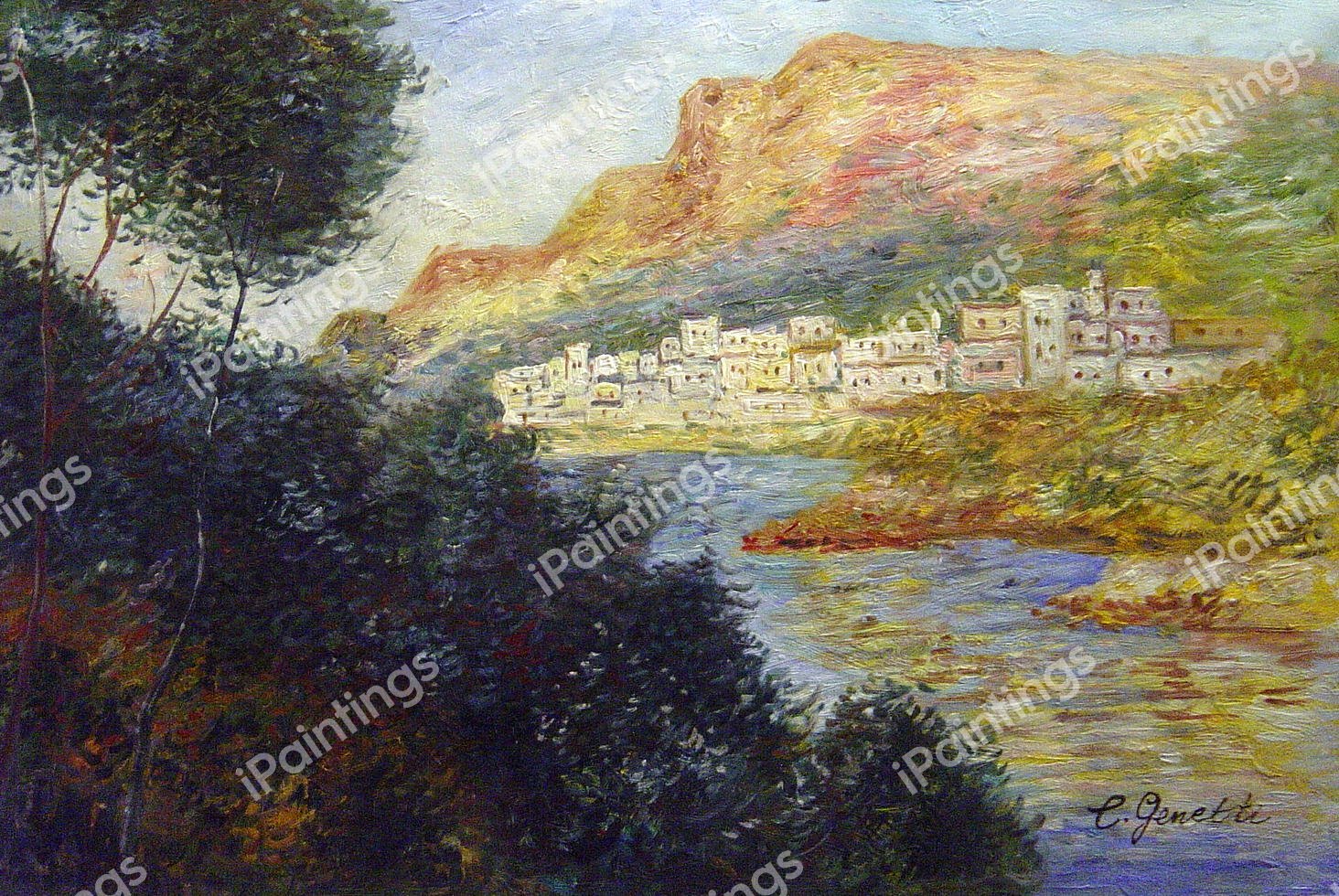 Monte Carlo Seen From Roquebrune. The painting by Claude Monet