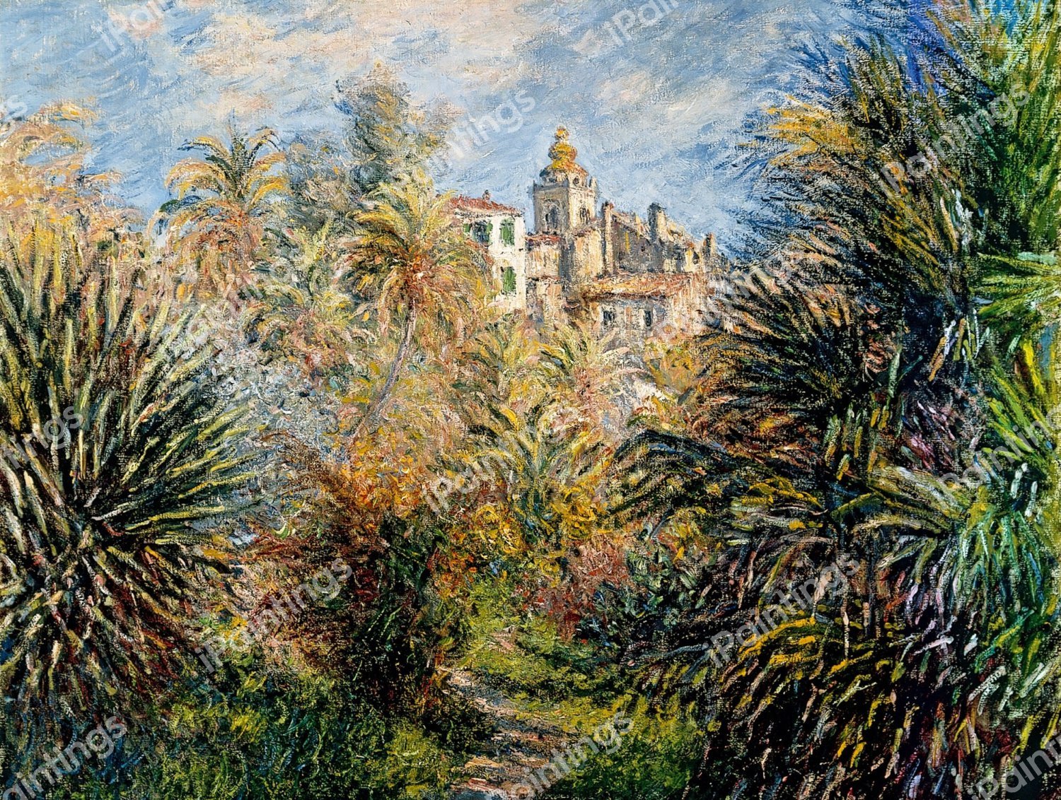 Moreno Garden at Bordighera. The painting by Claude Monet