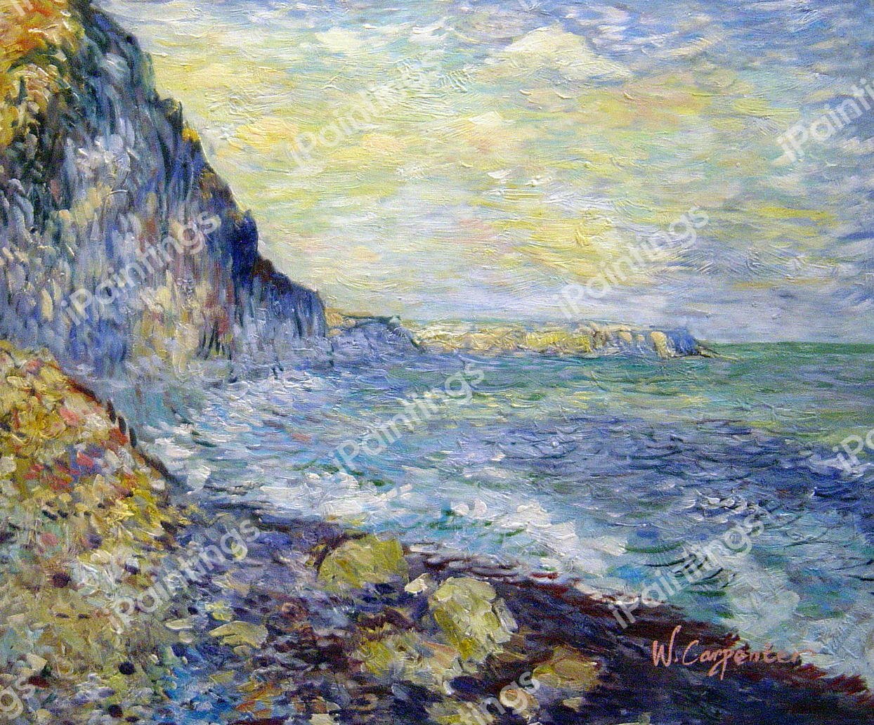 Morning By The Sea. The painting by Claude Monet