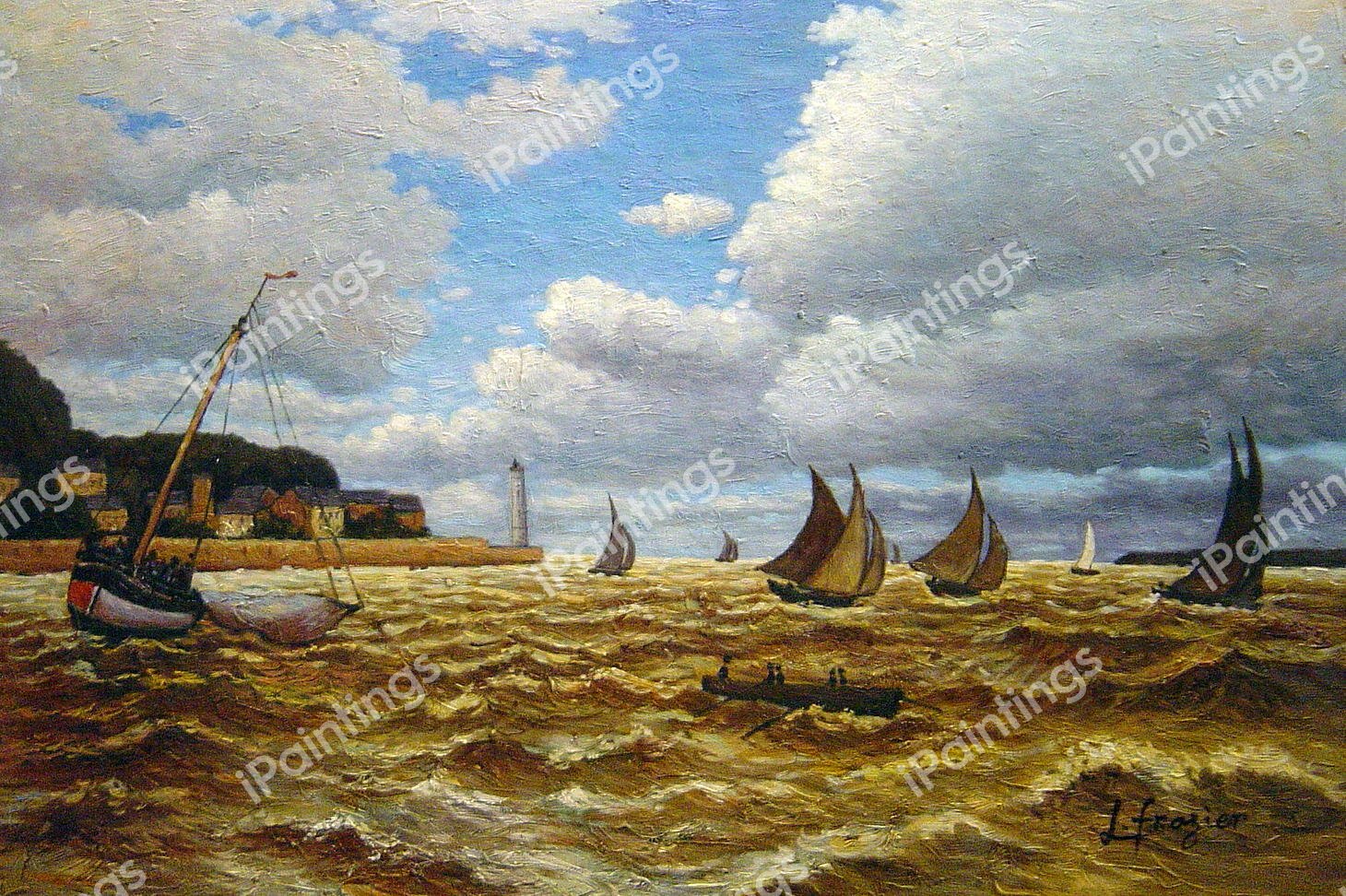 Mouth Of The Seine At Honfleur. The painting by Claude Monet