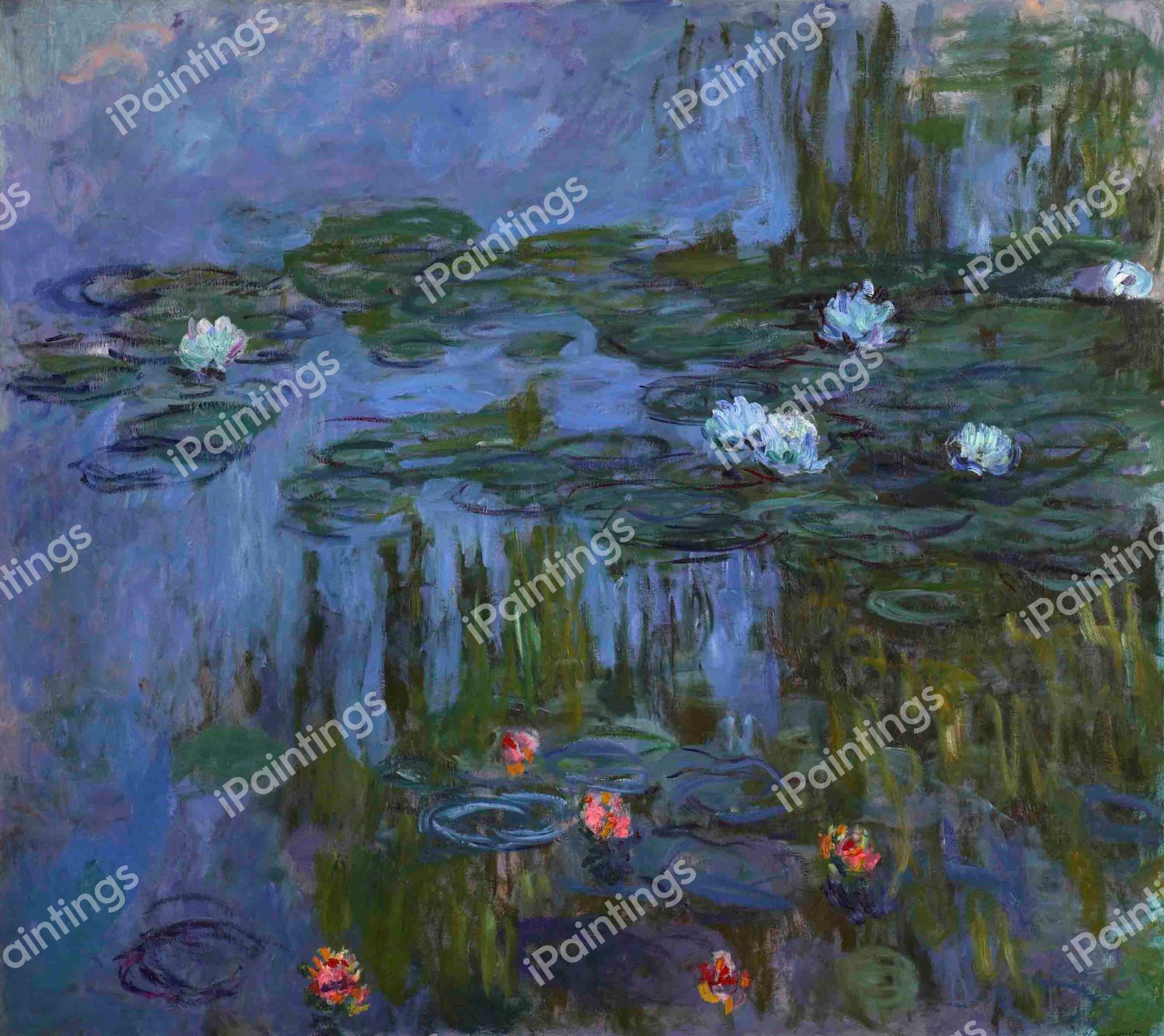 Nympheas (Waterlilies). The painting by Claude Monet