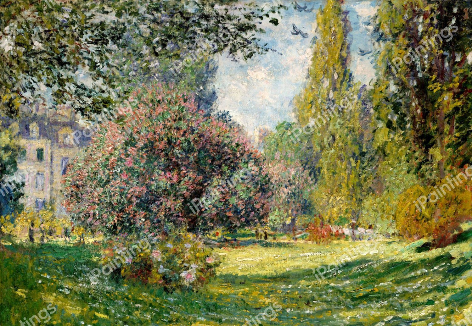 Park Monceau, Paris. The painting by Claude Monet