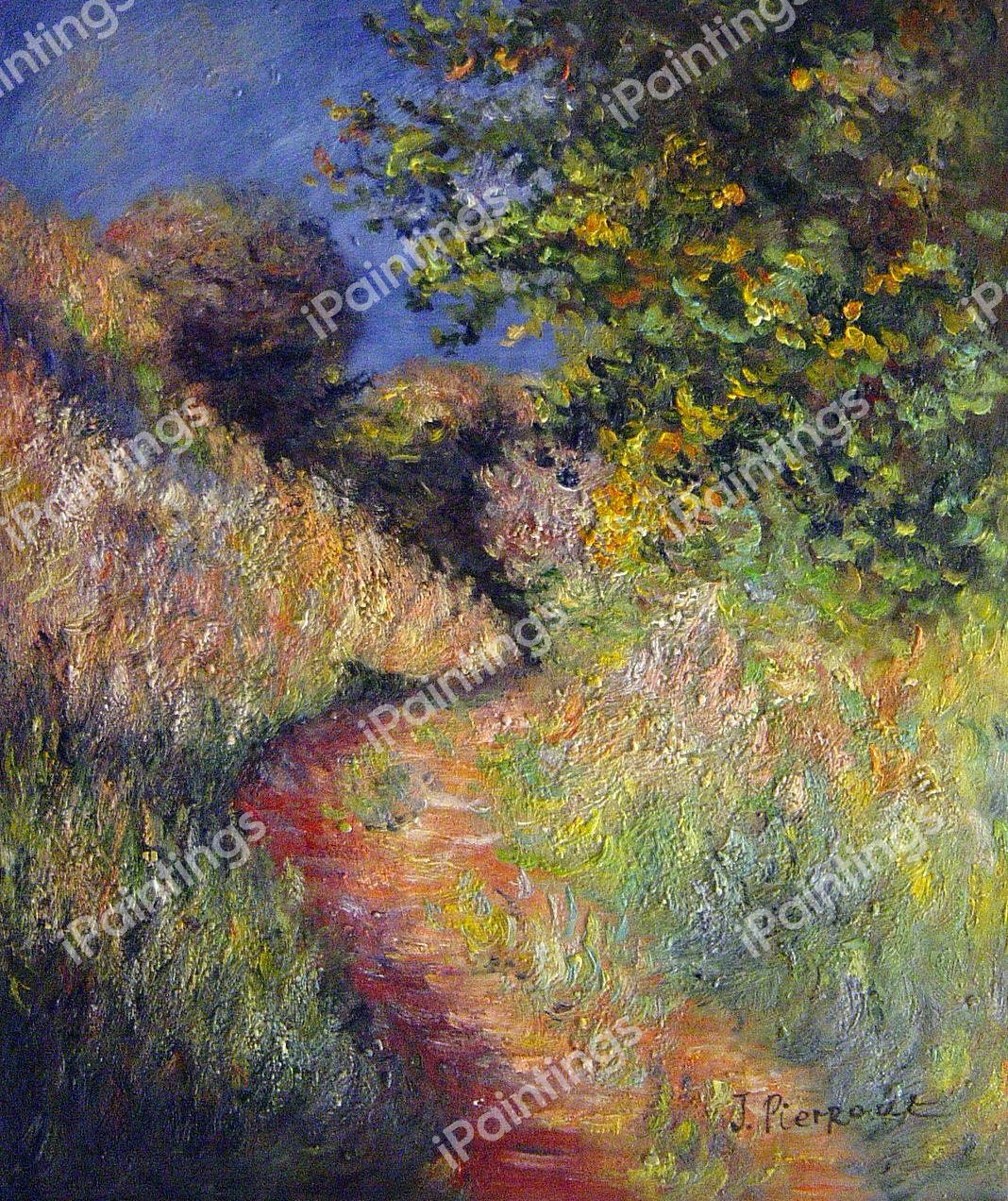 Path At Pourville. The painting by Claude Monet