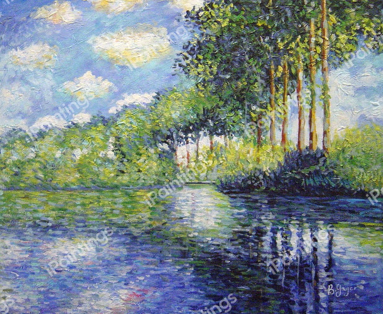 Poplars On The Epte. The painting by Claude Monet