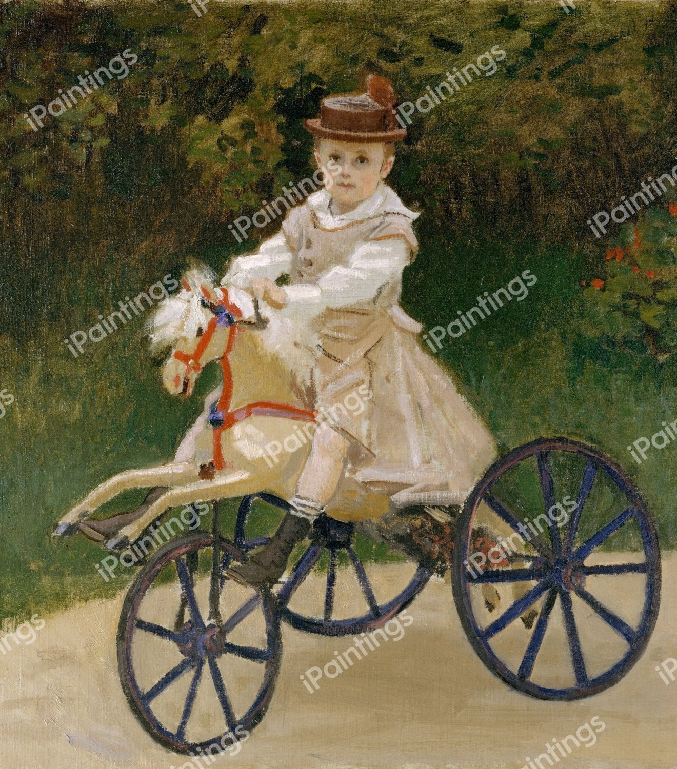 Portrait of Jean Monet  on His Hobby Horse. The painting by Claude Monet