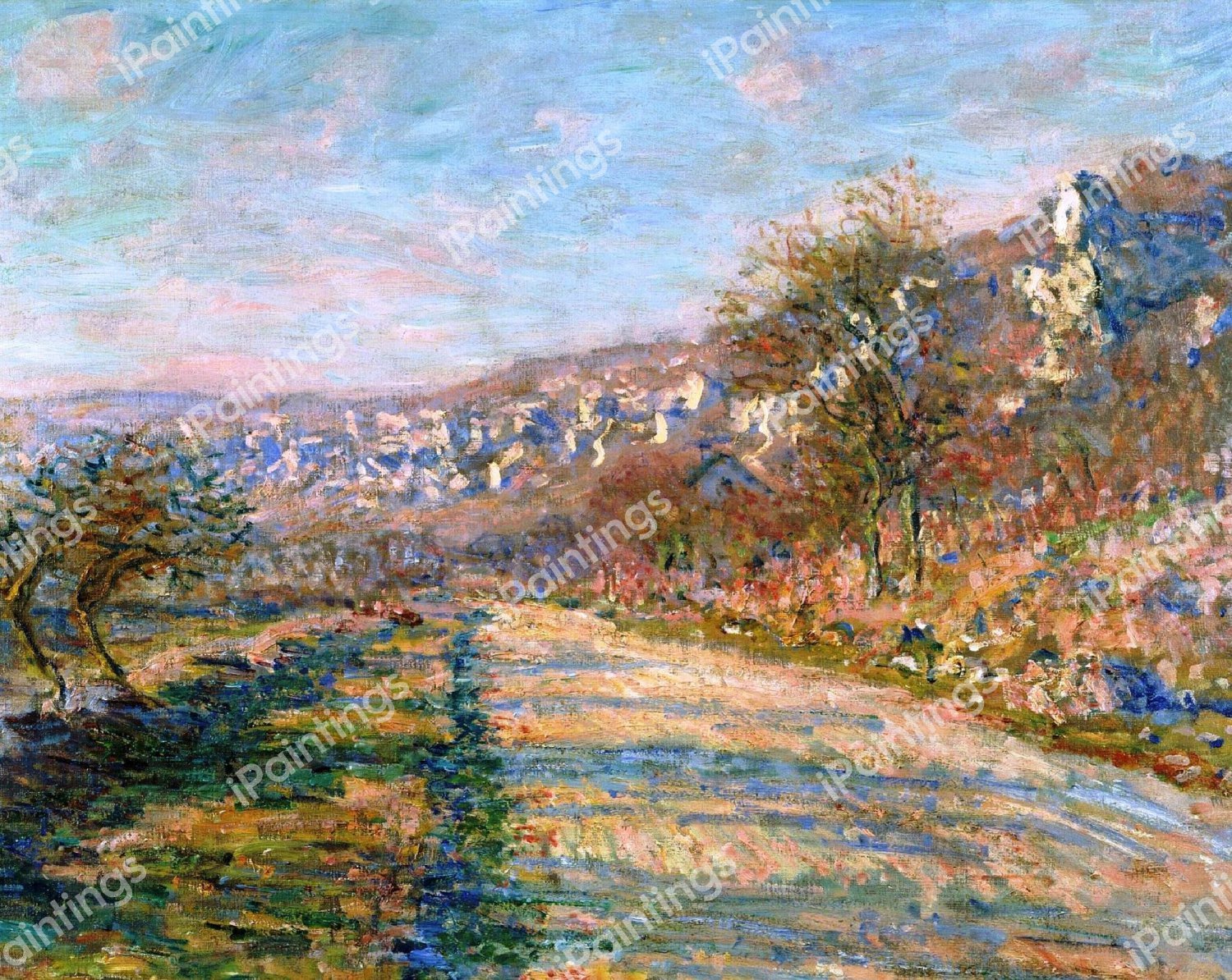 Road of La Roche-Guyon. The painting by Claude Monet