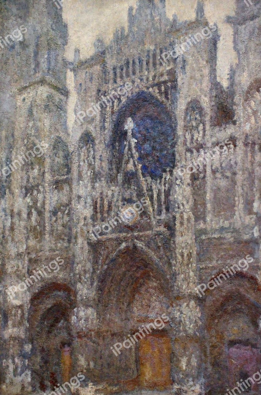 Rouen Cathedral, Grey Weather. The painting by Claude Monet
