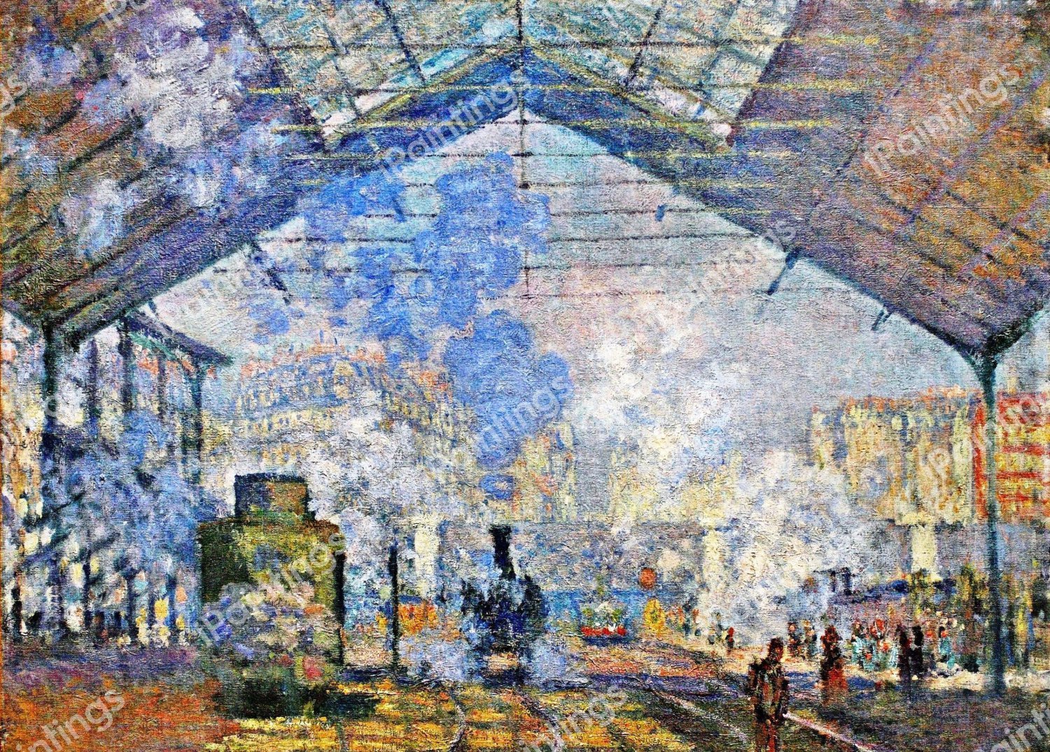 Saint-Lazare Station, Exterior View. The painting by Claude Monet