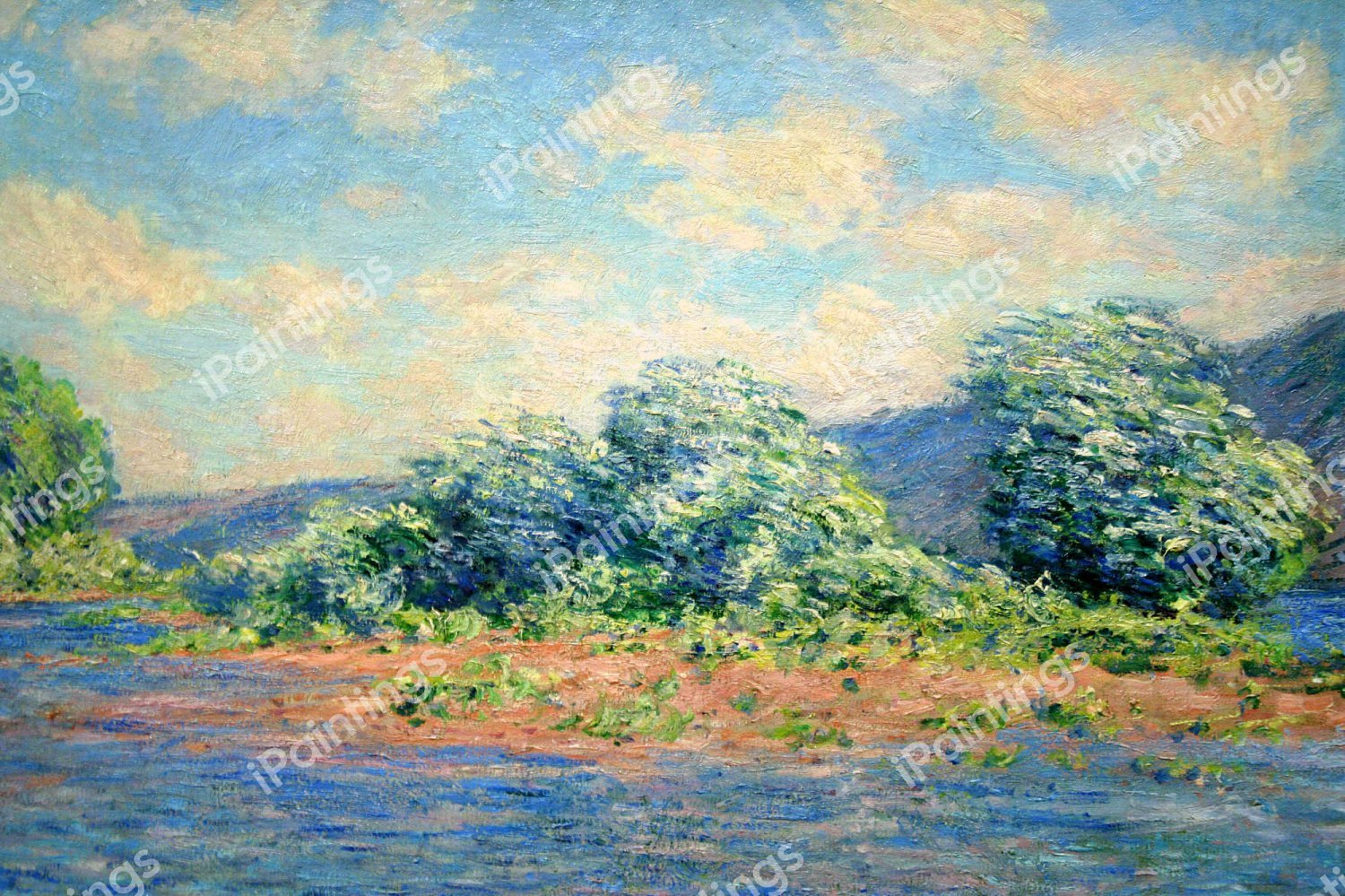 Seine at Port-Villez. The painting by Claude Monet
