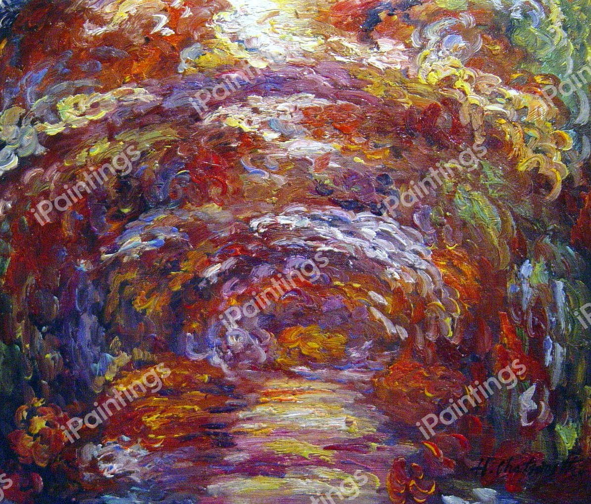 Shaded Path. The painting by Claude Monet