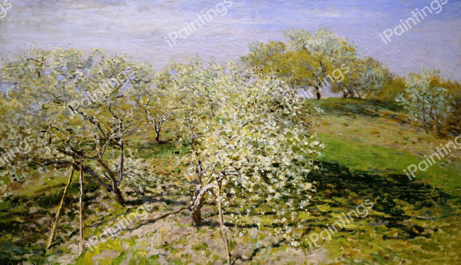 Spring (Fruit Trees in Bloom). The painting by Claude Monet