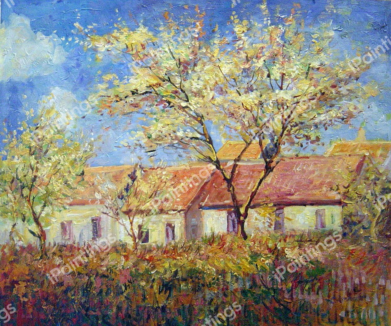 Springtime At Giverny. The painting by Claude Monet