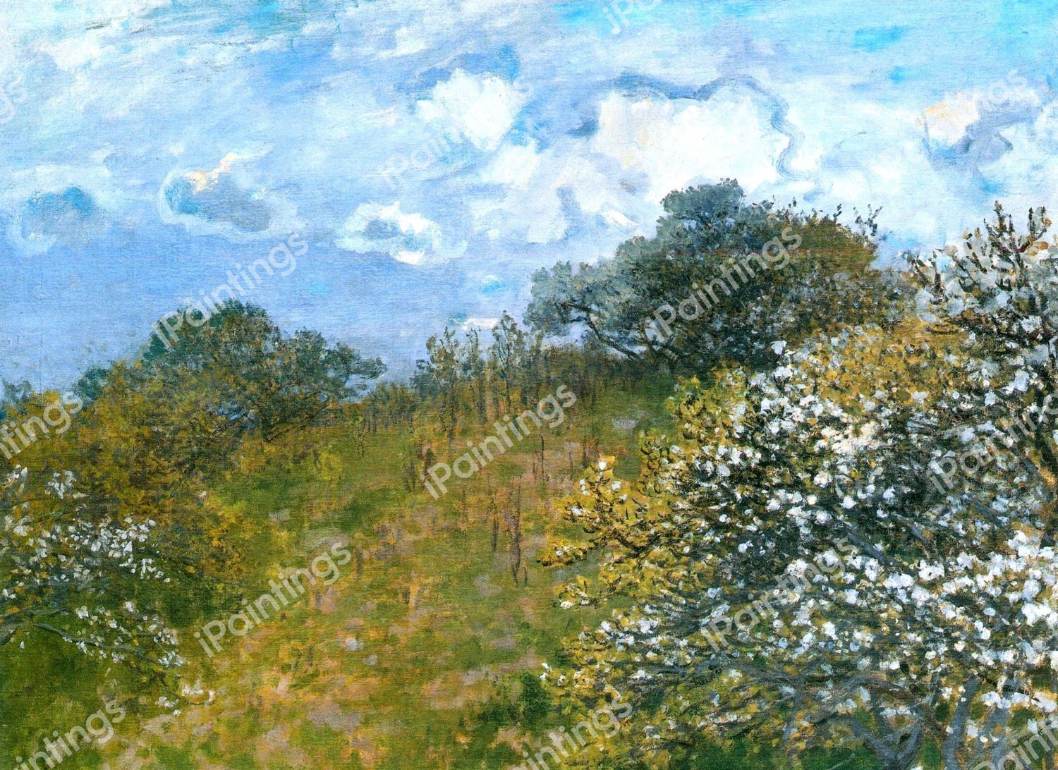 Springtime. The painting by Claude Monet