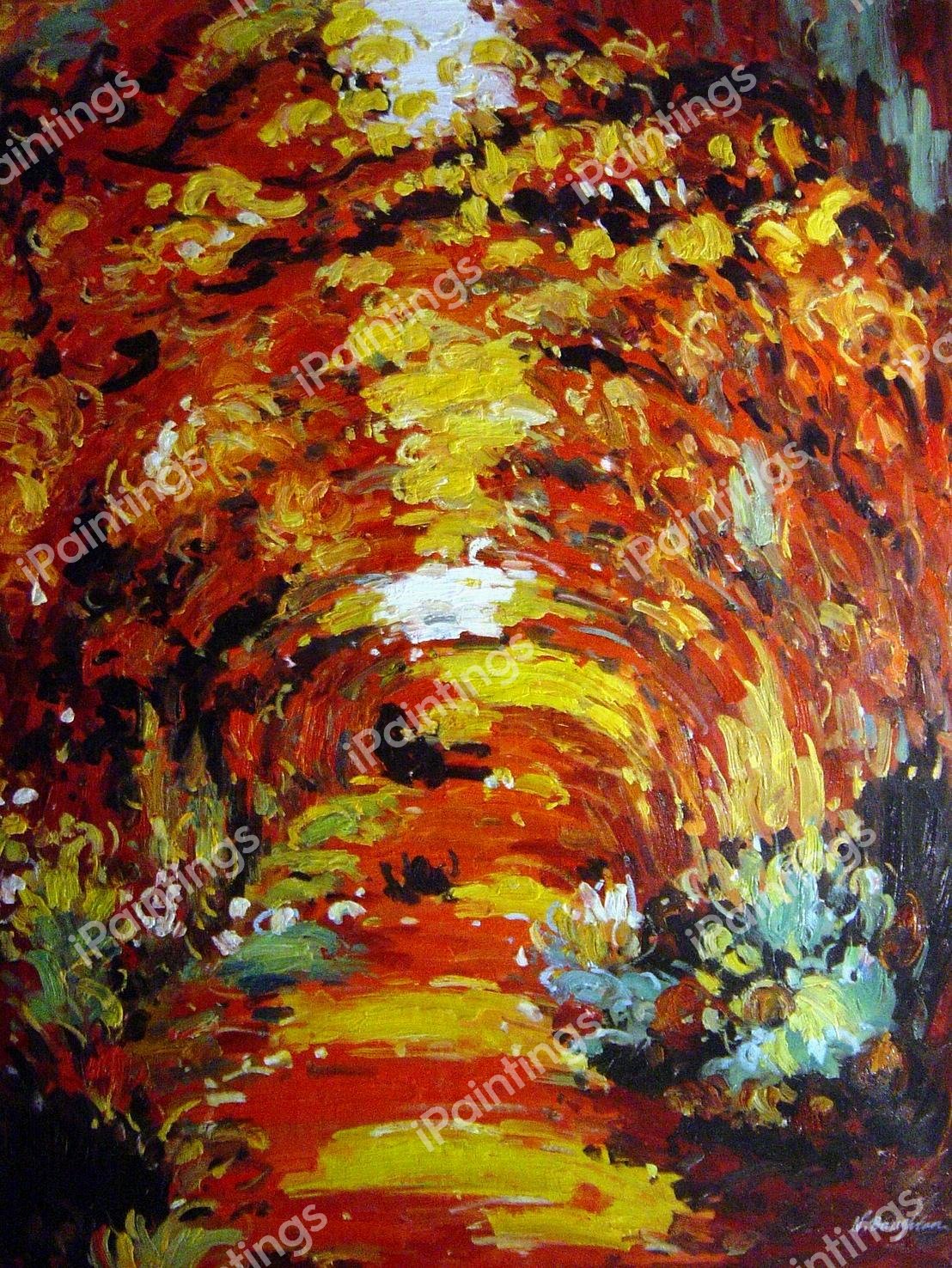 The Allee Des Rosiers. The painting by Claude Monet