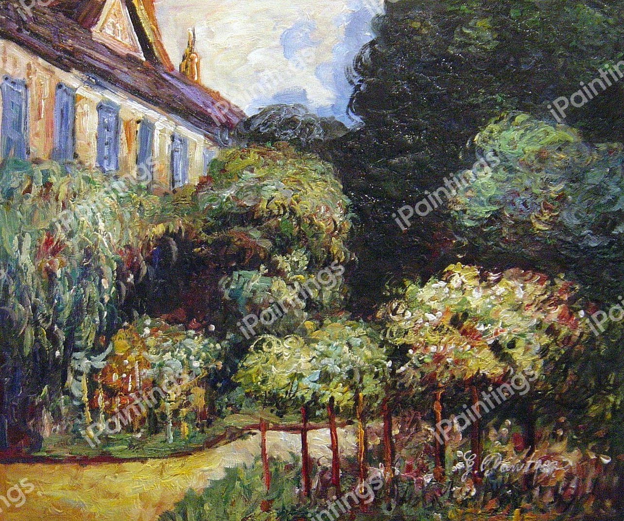 The Artist&#39s House At Giverny. The painting by Claude Monet