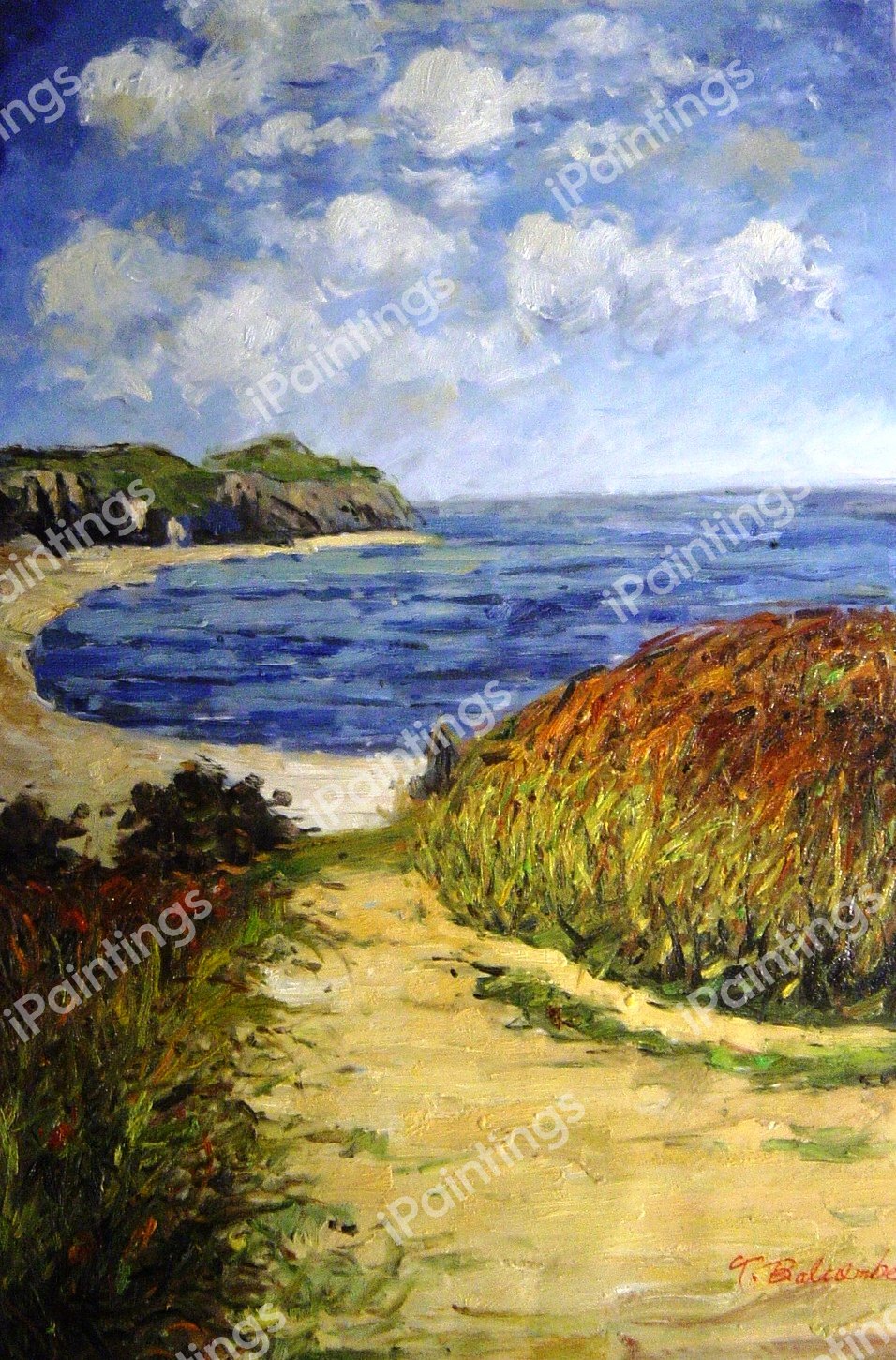 The Chemin Dans Les Bles A Pourville. The painting by Claude Monet