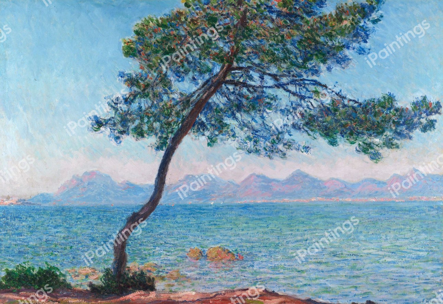 The Esterel Mountains. The painting by Claude Monet