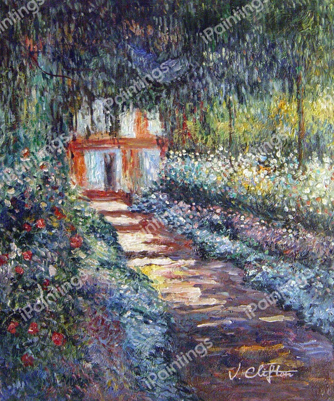 The Garden In Flower. The painting by Claude Monet