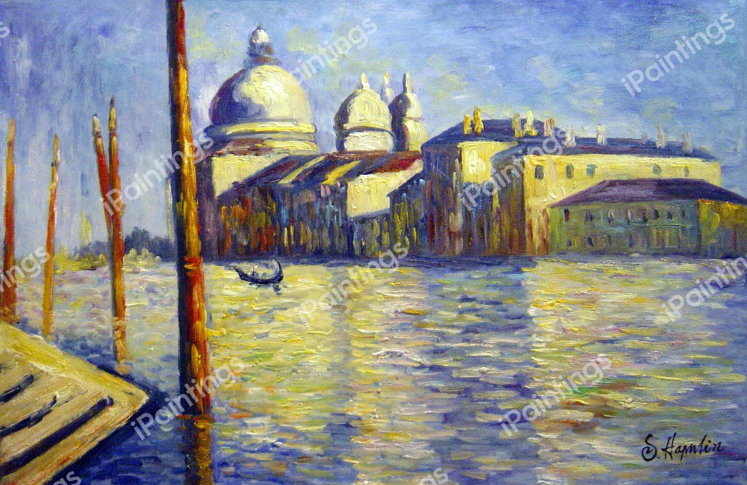 The Grand Canal And Santa Maria Della Salute. The painting by Claude Monet