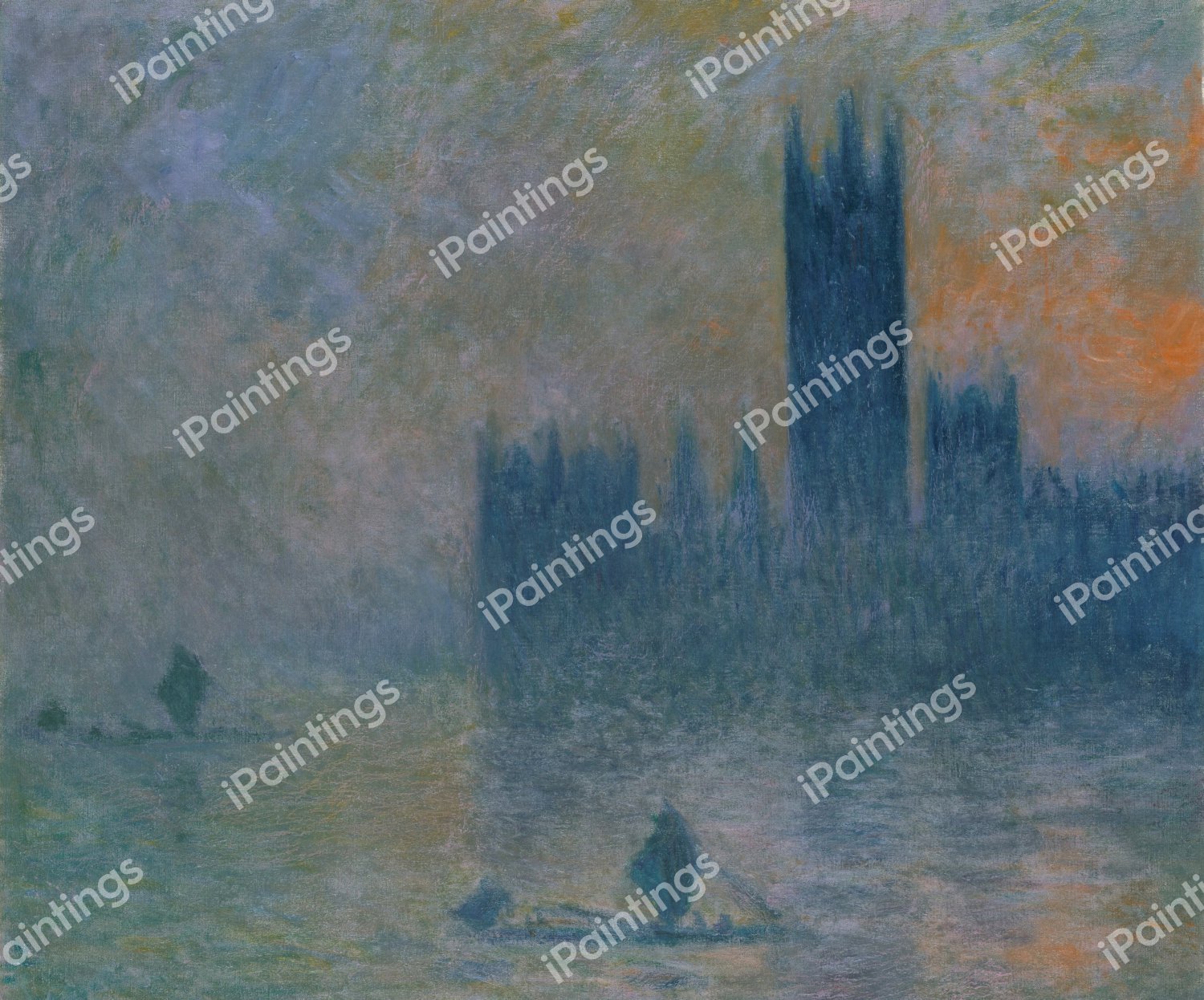The Houses of Parliament (Effect of Fog). The painting by Claude Monet