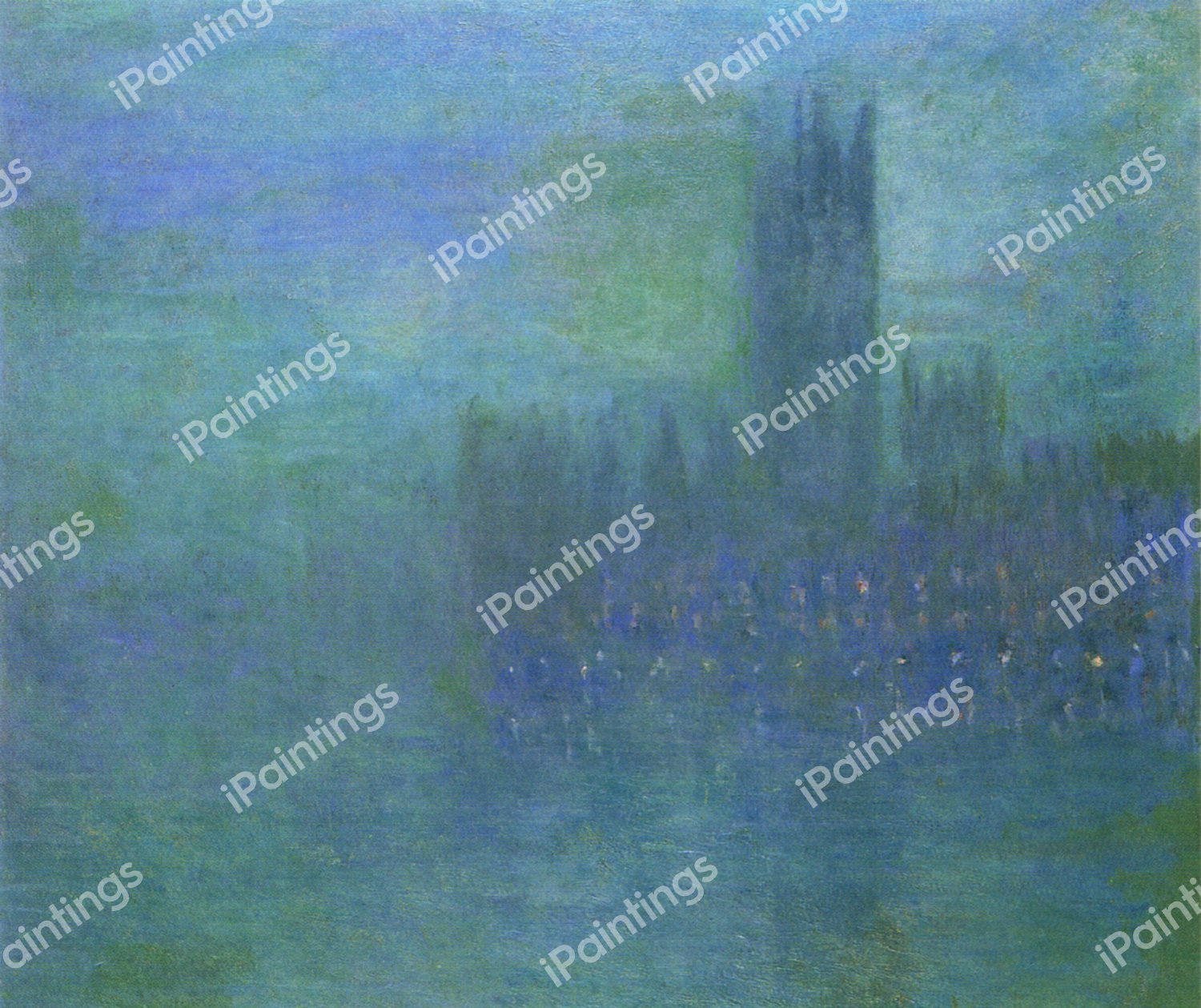 The Houses of Parlilament, Fog Effect. The painting by Claude Monet