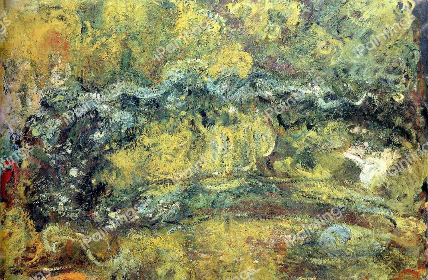 The Japanese Bridge 2 (Footbridge over the Water-Lily Pond). The painting by Claude Monet