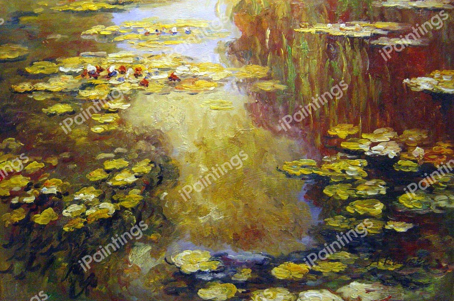 The Lily Pond. The painting by Claude Monet