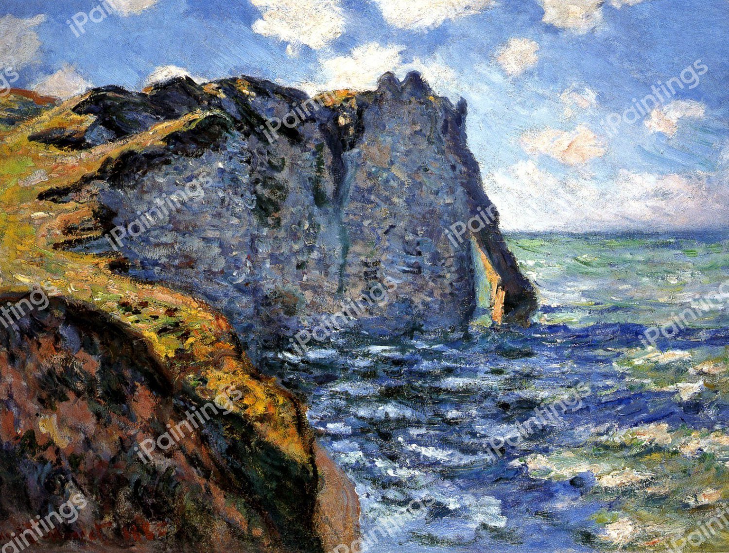 The Manneport. The painting by Claude Monet