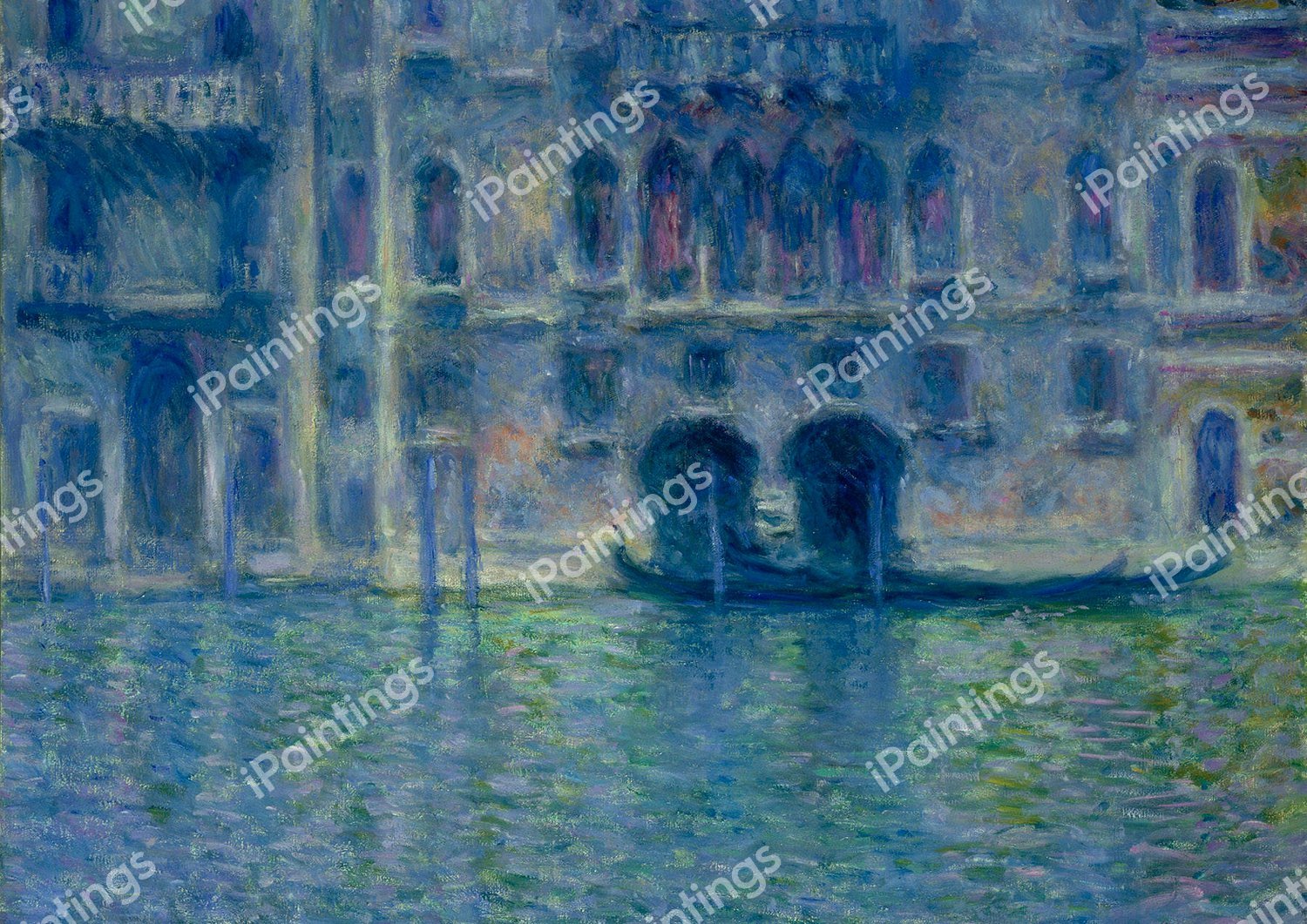 The Palazzo da Mula at Venice. The painting by Claude Monet