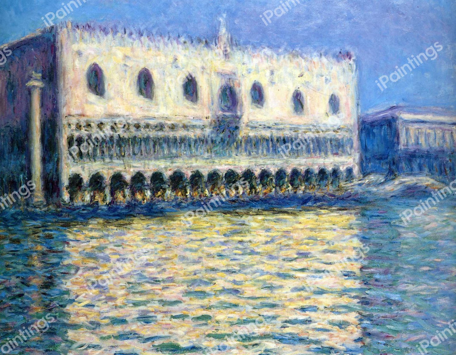 The Palazzo Ducale. The painting by Claude Monet