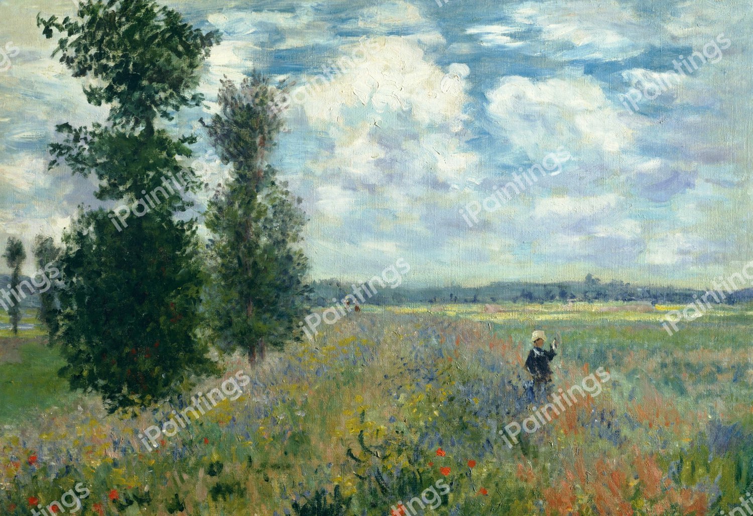 The Poppy Fields near Argenteuil. The painting by Claude Monet